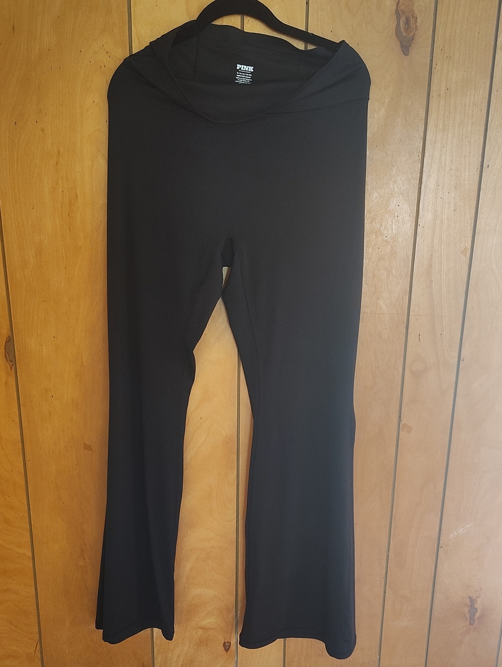 PINK Victoria's Secret Black Flare Yoga Pants